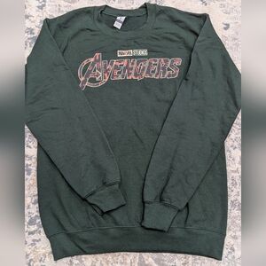 Marvel Avengers Green Sweater Size Small With Halloween Print NWOT